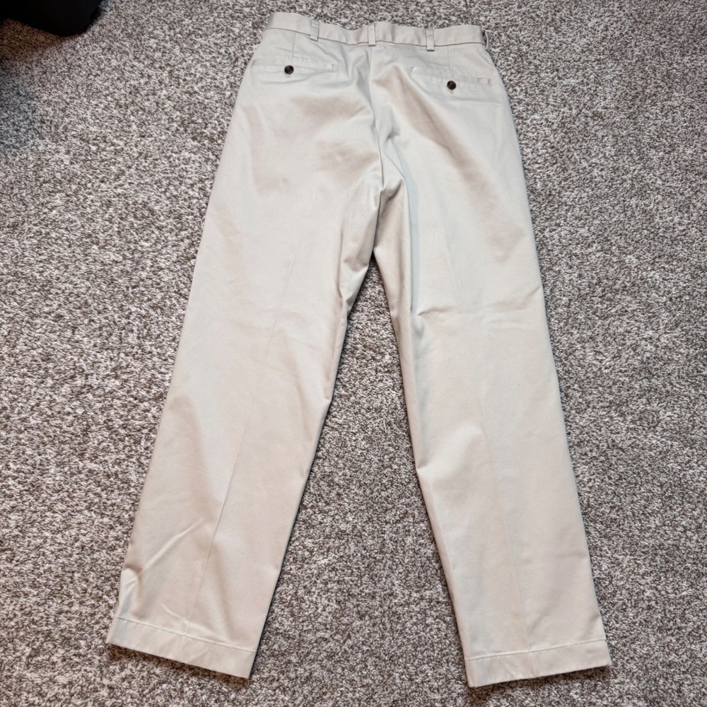 Brooks Brothers Advantage Chino Hudson Men's 31x30 Khaki Flat‎ Front Pants Dress - Picture 3 of 6